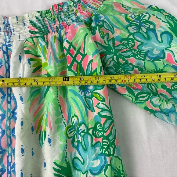Lilly Pulitzer Floral Puff Sleeve Off The Shoulder Mini Dress Size Small NWT - Picture 5 of 8